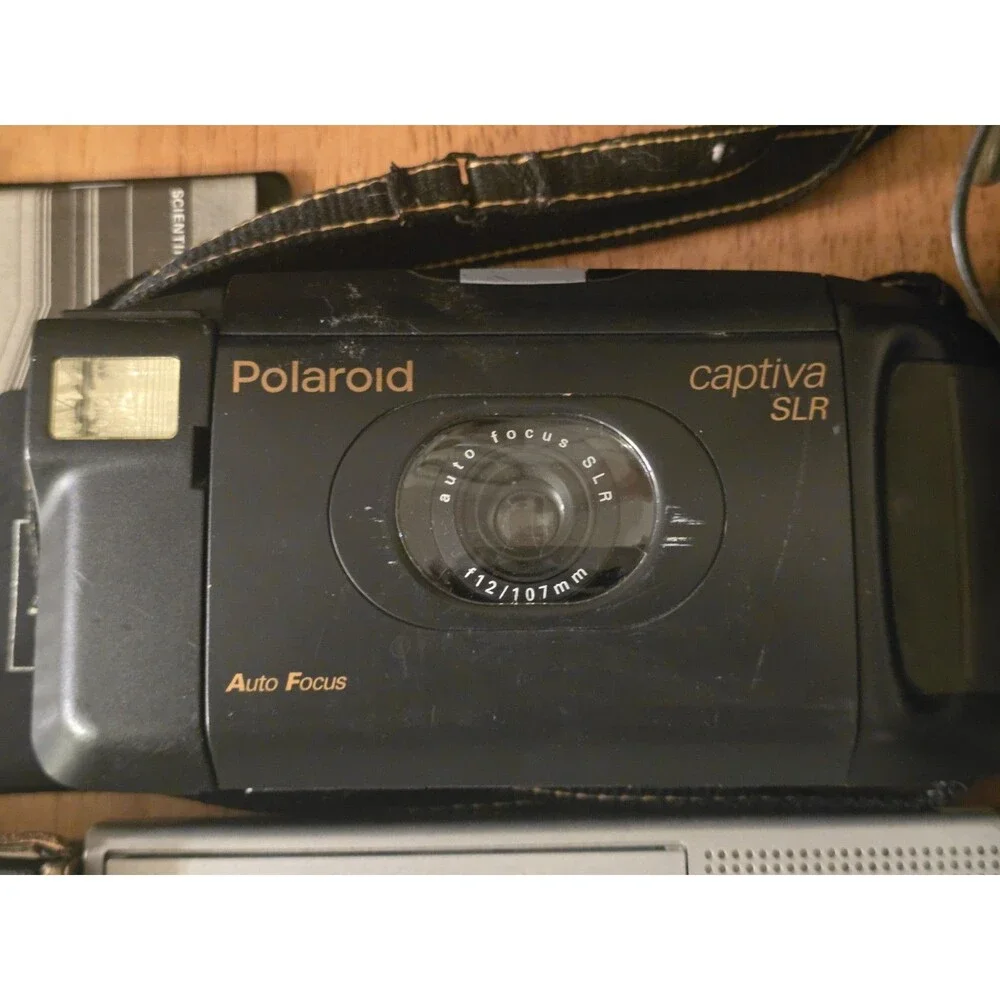 Vintage Electronics Camera Lot Norelco GE Realistic Minolta Polaroid AS-IS Parts